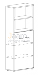 Мебель для персонала Шкаф для документов полузакрытый 9378 БП