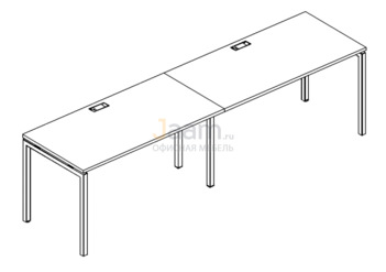 Мебель для персонала Рабочая станция на металлокаркасе DUE Б2 005-2 БП
