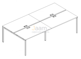 Мебель для персонала Рабочая станция на металлокаркасе DUE Б2 170-2 БП