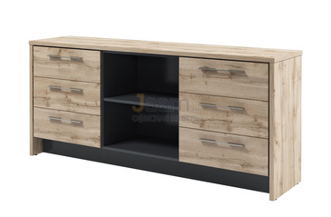 Кабинет руководителя Офисная тумба с нишей и 6 ящиками Т-13-03