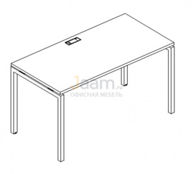 Мебель для персонала Стол письменный на металлокаркасе DUE Б2 011 БП