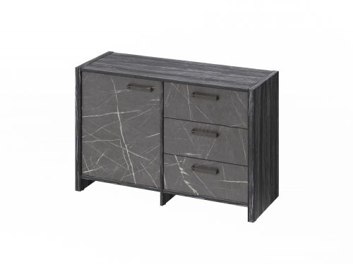Тумба для документов для документов Festus FB-12-01.G 1222x460x806 (Древесина Графит/Камень Пьетра Гриджиа черный)