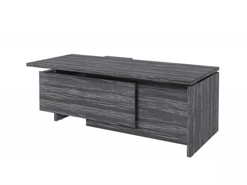 Стол руководителя с опорной тумбой Festus FB-121R.DD 1800x2100x750 (Древесина Графит)