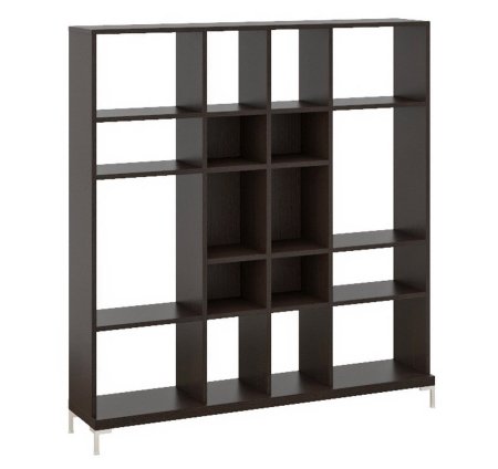 Стеллаж Faro белый и венге Fermo 72H005 1880x400x2020 (Венге)