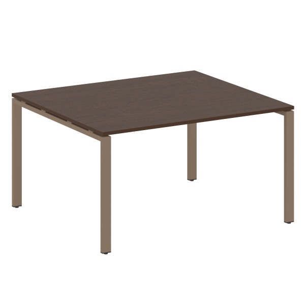 Переговорный стол 1 столешница Metal System Style БП.ПРГ-1.3 1400x1235x750 (Венге Цаво/Мокко металл)