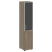 Шкаф для документов узкий со стеклом черным LT.SU-1.2 R (R) black
