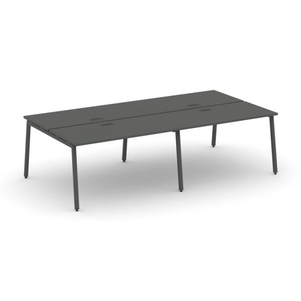 Рабочая станция 2-х сторонняя SN-4A.DRS-044 (3160х1432х750) (Антрацит/Металл Антрацит)