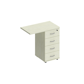 Тумба приставная 4-х ящичная с замком Комфорт КФ К.310 790x450x750