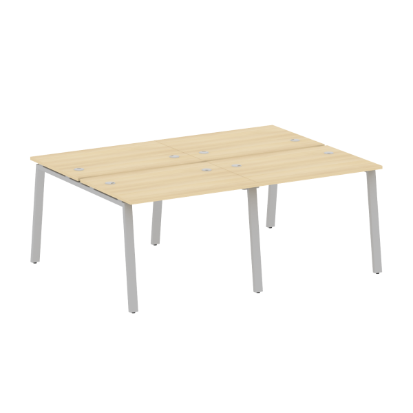 Рабочая станция на 4 рабочих места на А-образном м/к Metal System Style БА.СМ-4.1 2000x1475x750