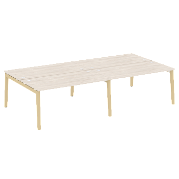 Рабочая станция на деревянных опорах Onix Wood OW.D.RS-4.4.8 3160x1635x750