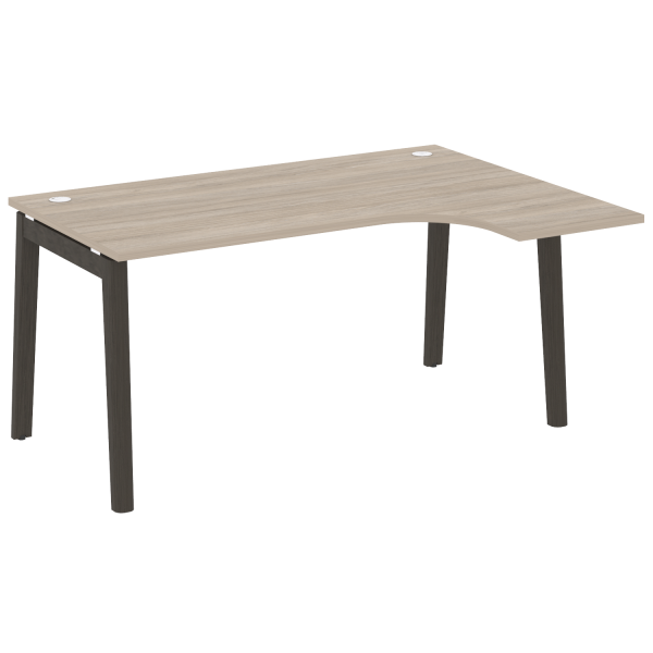 Стол эргономичный правый на деревянных опорах Onix Wood OW.SA-4R 1580x1180x750