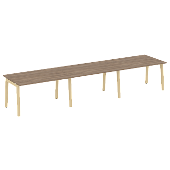 Стол переговорный на деревянных опорах Onix Wood OW.PRG-3.3 4140x980x750