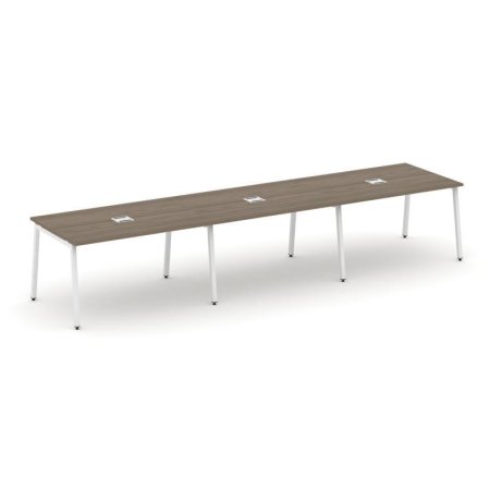 Стол переговорный SN-4A.SPRG-024 (4740х980х750) (Вяз Благородный/Металл Белый)