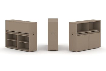 Тумба двойная + низкая надставка ES.NB.2N-1 (1500х410х1135)