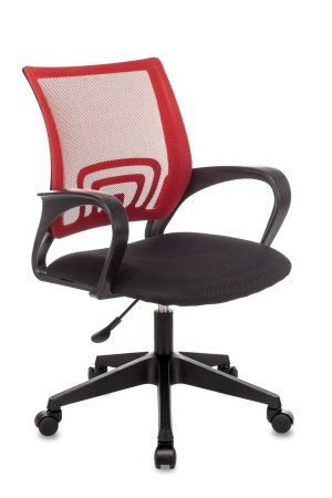 Кресло офисное TopChairs ST-Basic сетка/ткань красный (Компьютерное кресло ST-Basic красный)