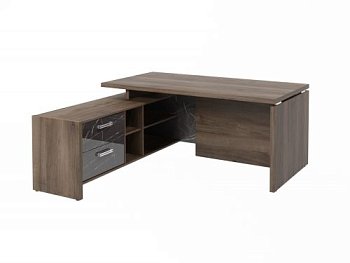 Стол руководителя с опорной тумбой Festus FI-117L.GG 1800x1700x750