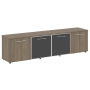 Тумба модульная черные двери LT-TS 4.5 2200x450x580