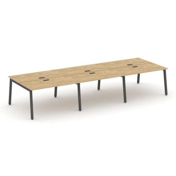 Рабочая станция 2-х сторонняя SN-5A.DRS-064 (4740х1232х750) (Тиквуд Светлый/Металл Антрацит)