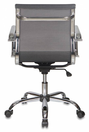 Кресло руководителя CH-993-Low черный M01 сетка низк.спин. крестов. металл хром (Черный)