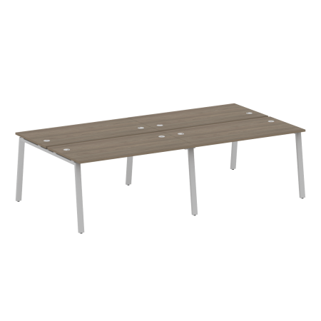 Рабочая станция на 4 рабочих места на А-образном м/к Metal System Style БА.СМ-4.3 2800x1475x750