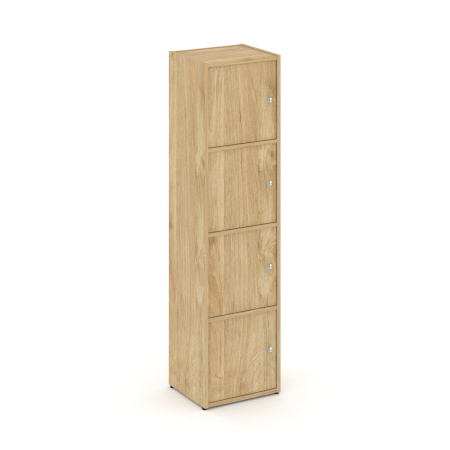 Стеллаж Locker Plus LK.K-004 408x350x1593 (Тиквуд Светлый |)
