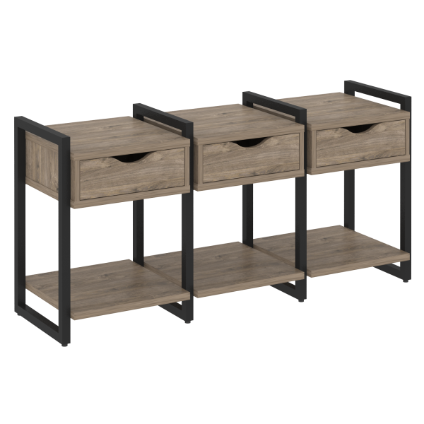 Тумба на регулируемых опорах наборная VR.L-TN-4.O 1440x460x719 (Тиквуд Темный/Черный металл)