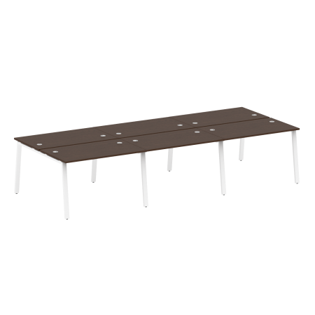 Рабочая станция на 6 рабочих места на А-образном м/к Metal System Style БА.СМ-6.2 3600x1475x750