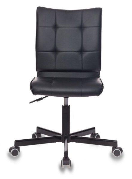 Кресло CH-330M черный Leather Black эко.кожа крестов. металл черный