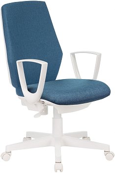 Кресло CH-W545 синий 38-415 крестов. пластик пластик белый