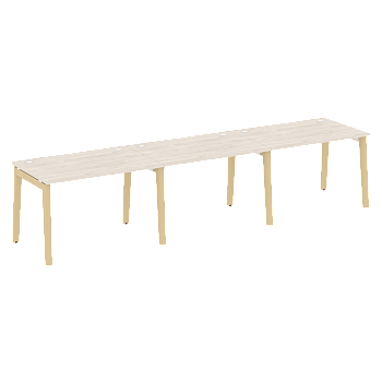 Рабочая станция на деревянных опорах Onix Wood OW.RS-3.2.8 3540x800x750