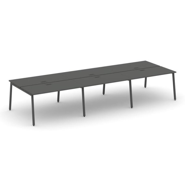 Рабочая станция 2-х сторонняя SN-4A.DRS-064 (4740х1232х750) (Антрацит/Металл Антрацит)