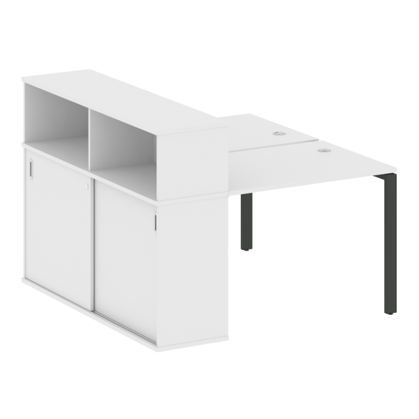 Рабочая станция с опорным шкафом-купе Metal System Style БП.РС-СШК-2.1 1410x1475x1098