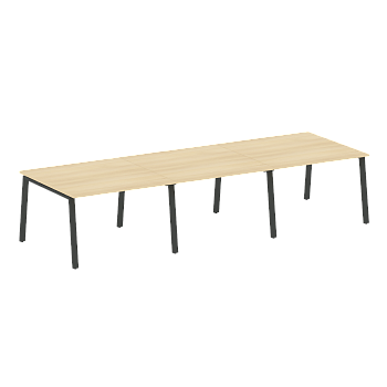 Стол для переговоров (3 столешницы) на А-образном м/к Metal System Style БА.ПРГ-3.2 3600x1235x750