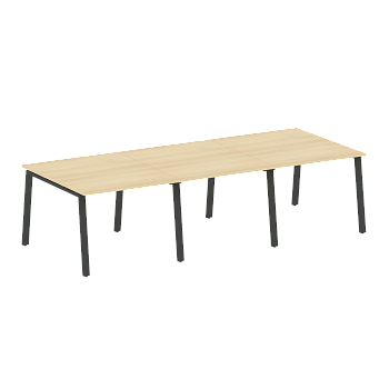 Стол для переговоров (3 столешницы) на А-образном м/к Metal System Style БА.ПРГ-3.1 3000x1235x750