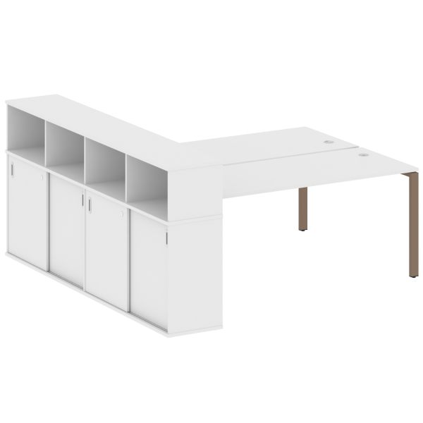 Рабочая станция с опорным шкафом-купе Metal System Style БП.РС-СШК-4.5 2210x2332x1098