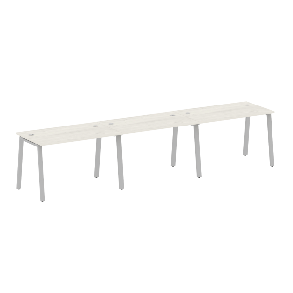 Рабочая станция на 3 рабочих места на А-образном м/к Metal System Style БА.СМ-3.2 3600x720x750 (Дуб наварра/Серый металл)