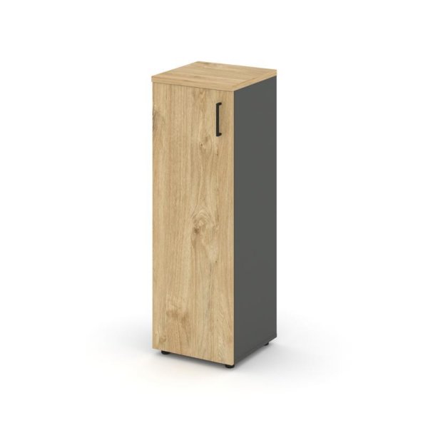 Шкаф средний узкий SN.STU-204(L) (400х400х1203) (Антрацит/Тиквуд Светлый)