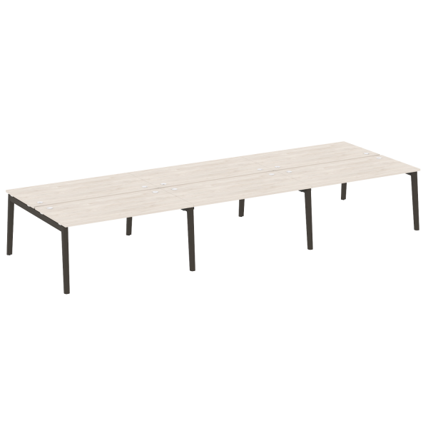 Рабочая станция на деревянных опорах Onix Wood OW.D.RS-6.4.8 4740x1635x750