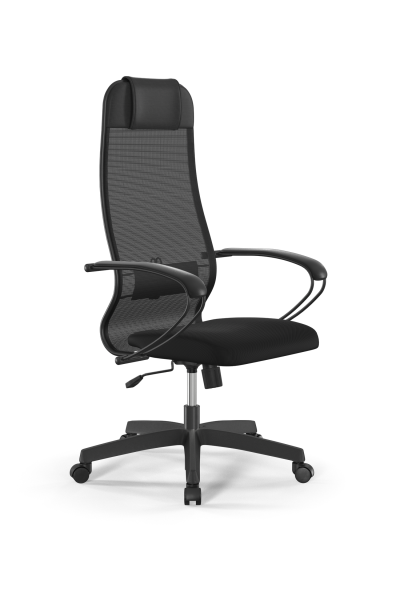 Кресло для руководителя Метта Sit 10 B1-111K - X2+UMF(X1) /Ub00/Wh00/K1bL(M09.B02.G15.W01) (Черный)