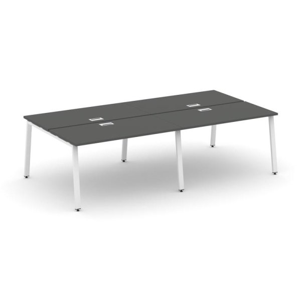 Рабочая станция 2-х сторонняя SN-6A.DRS-054 (3160х1632х750) (Антрацит/Металл Белый)