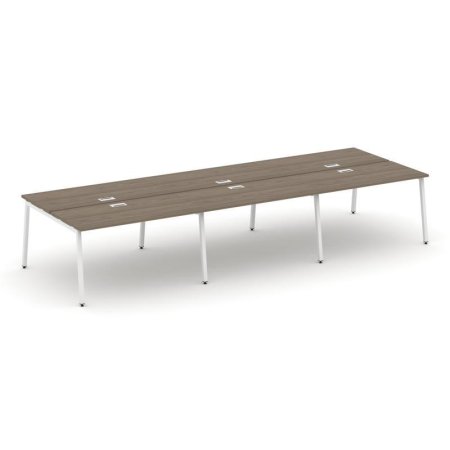 Рабочая станция 2-х сторонняя SN-4A.DRS-062 (3540х1232х750) (Вяз Благородный/Металл Белый)