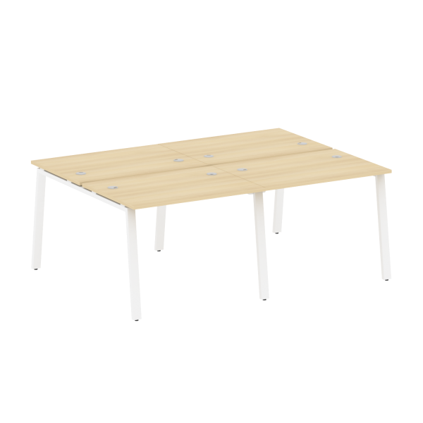 Рабочая станция на 4 рабочих места на А-образном м/к Metal System Style БА.СМ-4.1 2000x1475x750