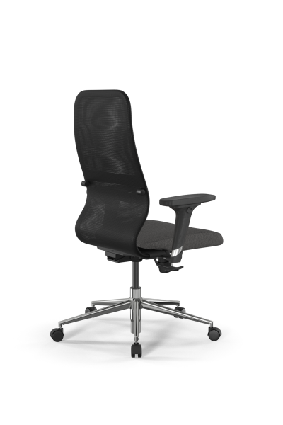 Кресло для руководителя Метта SynchroSit 8 B2-9D - X2+Bahama /Uh00/Wh12/D02P(M25.B23.G18.W02) (Темно-серый | Черный)