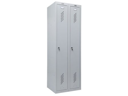 Шкаф для раздевалок ПРАКТИК усиленный ML 21-60 (ML-11-30 + ML-01-30) (Серый)