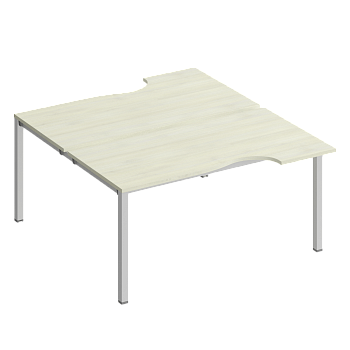 Рабочая станция со столами эргономичными на металлокаркасе КФ (2х160) Комфорт КФ К.1150 1600x1840x75