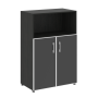 Шкаф для документов со стеклом черным LT.ST-2.2 R black