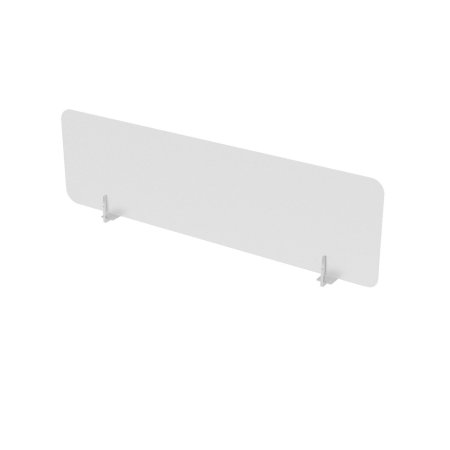 10БФО.124 Барьеры фронтальные оргстекло (1200x4x400) (Молочный БелыйПорошковое покрытие)