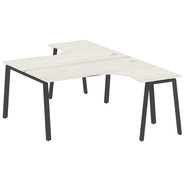 Рабочая станция криволинейная Metal System Style БА.РАС-СА-2.4 1600x2435x750 (Дуб Наварра/Антрацит металл)