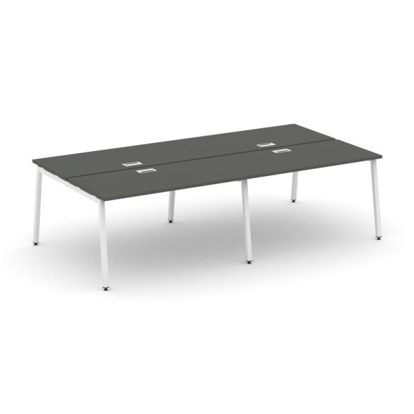 Рабочая станция 2-х сторонняя SN-4A.DRS-054 (3160х1632х750) (Антрацит/Металл Белый)