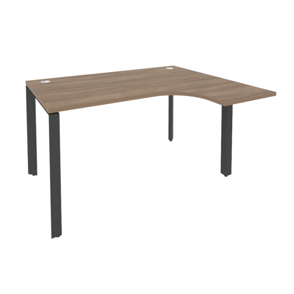 Стол эргономичный правый на П-образном м/к Onix O.MP-SA-3R 1380x1180x750 (Дуб Аризона/Черный металл)